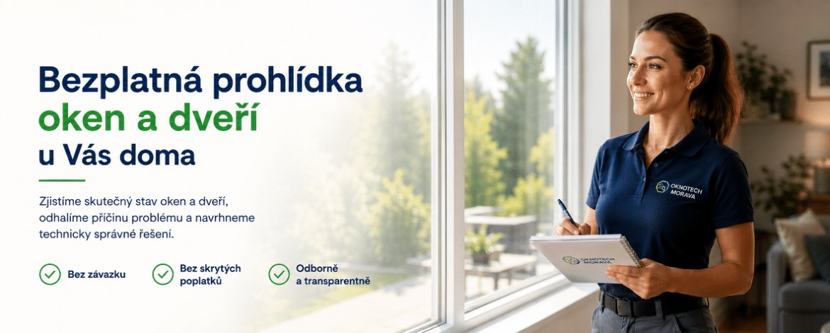 Prohlídka oken a dveří Oknotech Morava