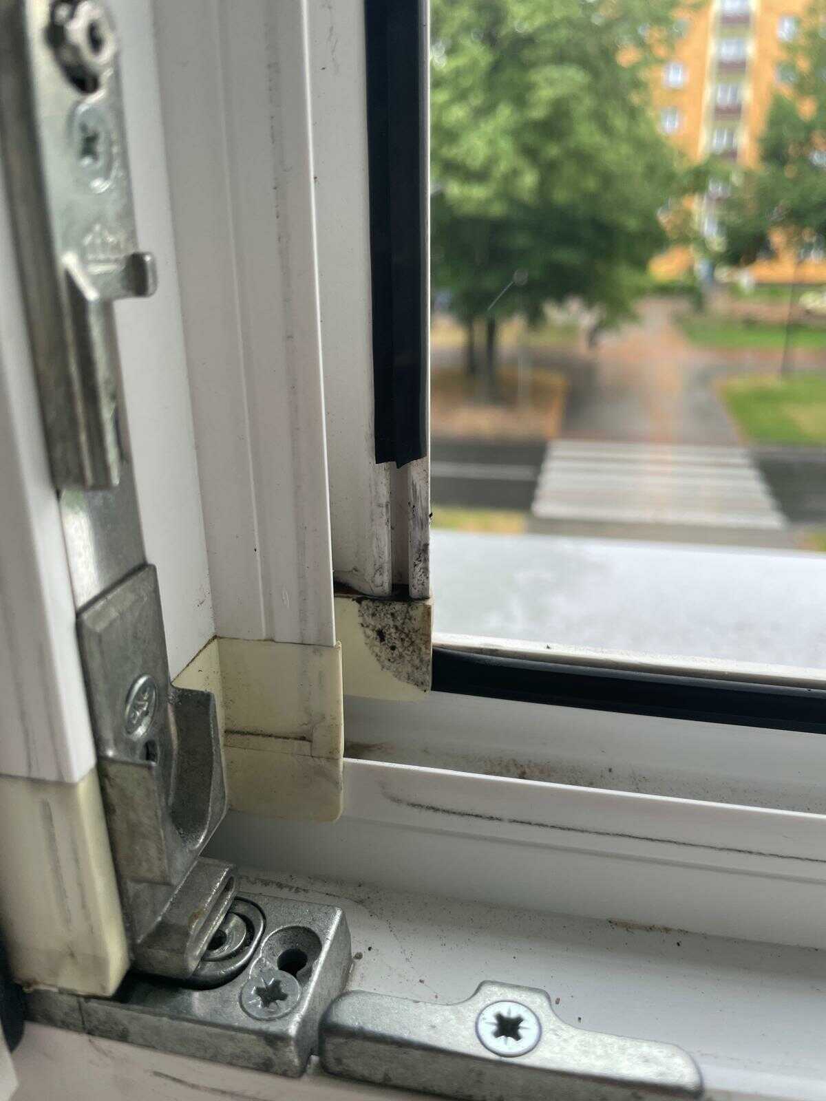 Detail neodborné aplikace těsnění oken z praxe